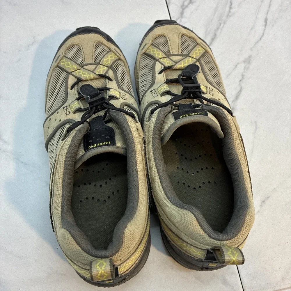 Lands' End Beige Mesh Hiking Shoes Trail Water Outdoor Gorpcore Men's 10.5D